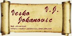 Vesko Jokanović vizit kartica